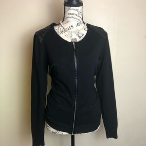 Chelsea & Theodore Black Elbow Patch Sweater